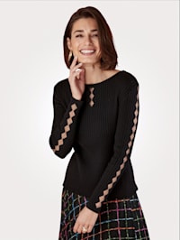 Jumper with sheer mesh detail