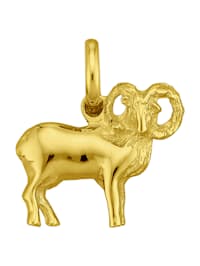 Pendentif signe du zodiaque "Bélier" en or jaune 375
