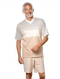 Pyjashort en coton naturellement teinté