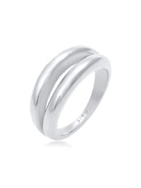 Ring Bandring Doppelt Basic Look 925 Silber