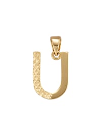 Buchstaben-Anhänger "U" in Gelbgold 585