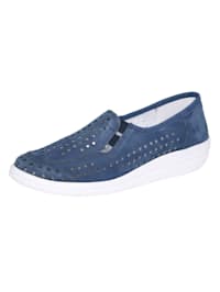 Slip-on shoes with airy cutout detailing