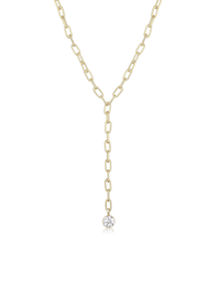 Halskette Y-Kette Geo Trend Kristalle 925 Silber