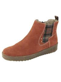 Chelsea boots with check detail
