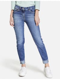 5 Pocket Jeans BEST4ME CROPPED mit Saumaufschlag