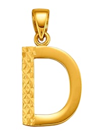 Buchstaben-Anhänger "D" in Gelbgold 585