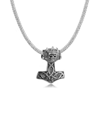 Halskette Herren Schlangenkette Mit Thor's Hammer 925 Silber