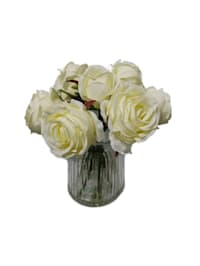 Rosen in Vase Kunstblume Flora