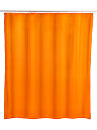 Anti-Schimmel Duschvorhang Uni Orange, Textil (Polyester), 180 x 200 cm, waschbar