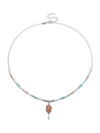 Halsband med färgglada stenar