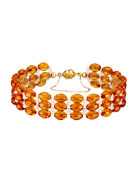 Bracelet avec ambres et zirconium