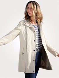 Longline jacket with adjustable sleeves