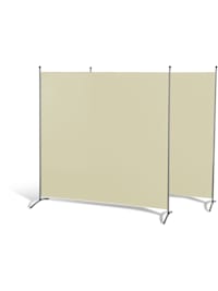 Doppelpack Stellwand 180x180 cm - beige  - Paravent Raumteiler Trennwand  Sichtschutz