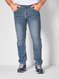 Jeans met contrastkleurige naden