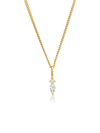 Halskette Diamant (0.05 Ct.) Brilliant Klassik 585 Gelbgold
