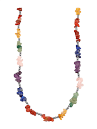 Halsband med stenar i vackra färger