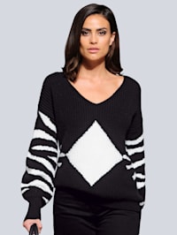Pullover mit Zebramuster