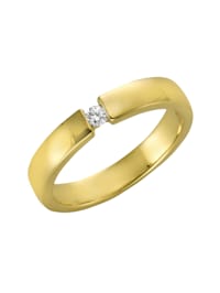 Ring 375/- Gold Brillant weiß Brillant Glänzend 0,05ct.