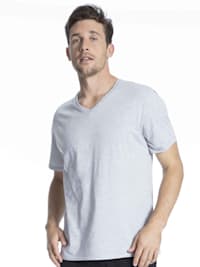 Kurzarm-Shirt mit V-Ausschnitt Ökotex zertifiziert