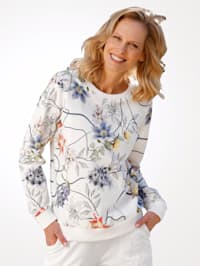 Sweatshirt mit floralem Druckdessin