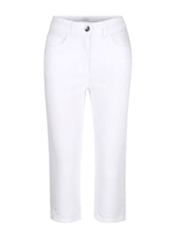 Capri-jeans met harmonieus gekleed borduursel