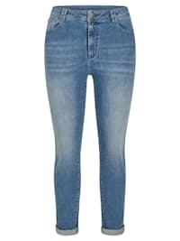 Jeans in Used-Optik mit Beinkrempeln