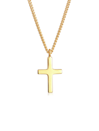 Halskette Kreuz Klassisch Glaube Kommunion 375 Gelbgold