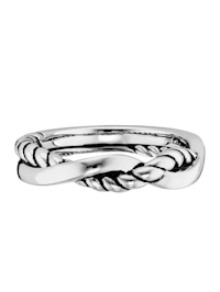 Ring 925/- Sterling Silber ohne Stein Rhod/schwarz