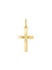 Motivanhänger für Mädchen, Gold 375 | Kreuz
