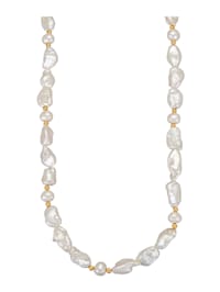 Halskette mit Süßwasser-Zuchtperle in Gelbgold 585