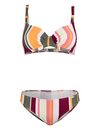 Bikini im sommerlichem Streifendesign