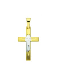 585 Gold Kreuz Anhänger - Set mit Halskette