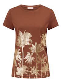 T-shirt à imprimé palmier