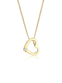 Halskette Herz Liebe Diamant (0.015 Ct.) Love 585 Gelbgold