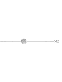 Zirkonia Kreis Armband aus 925 Silber  18 cm Ø