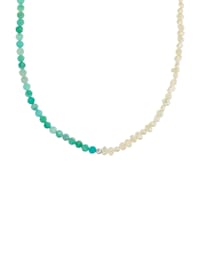 Halskette für Damen, 925 Silber rhodiniert, Perle