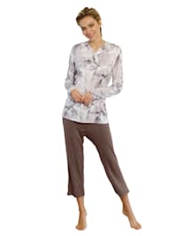 Pyjama à imprimé feuilles