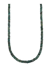 Smaragd-Kette in Silber 925, vergoldet