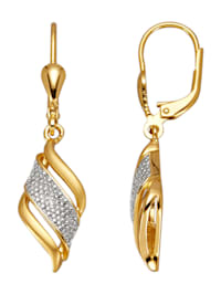 Ohrringe mit Diamanten in Silber 925