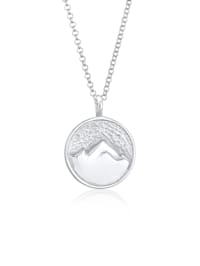Halskette Berge Alpen Mountain Münze 925 Silber