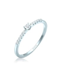 Ring Diamant Verlobung Hochzeit (0.11 Ct) 585 Weißgold