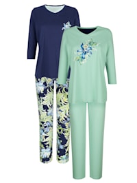 Pyjamas par lot de 2 à imprimé floral