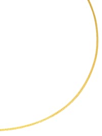 Chaîne maille gourmette en or jaune 585, 45 cm