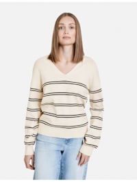 Pullover mit Streifen-Dessin