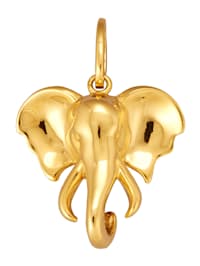 Pendentif Éléphant en or jaune 585