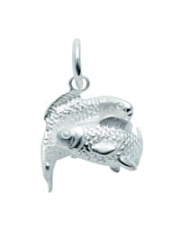 925 Silber Sternzeichen Anhänger Fisch - Set mit Halskette