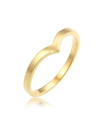 Ring V-Form Stapelring Geo Look Modern 375 Gelbgold