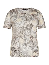 Shirt mit floralem Muster und Rundhalsausschnitt