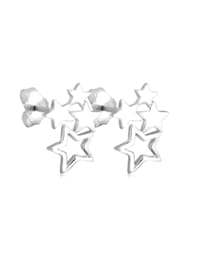 Ohrringe Sterne Astro Trend Filigran 925 Sterling Silber