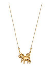 Hunde-Collier in Gelbgold 375